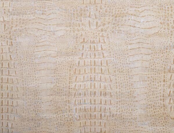 Embossed CAIMAN cork fabric white